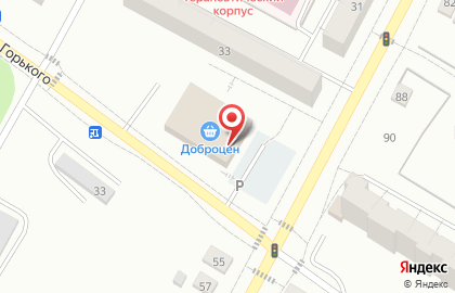 Магазин низких цен Доброцен на улице Максима Горького на карте
