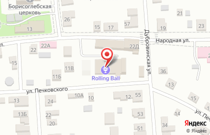 Клуб боулинг на Народной улице на карте