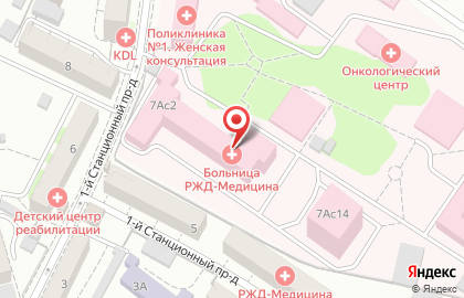 Клиническая больница РЖД-Медицина города Саратов в Октябрьском районе на карте