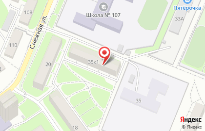 Центр отправки экспресс-почты Почта России на Снежной улице на карте