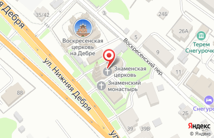 Знаменский женский монастырь в Костроме на карте