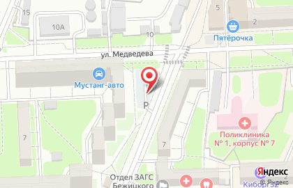 Киоск по продаже мяса на улице Медведева на карте