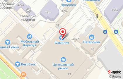 Центральный рынок в Казани на карте