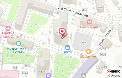 Квартал на Новослободской на карте