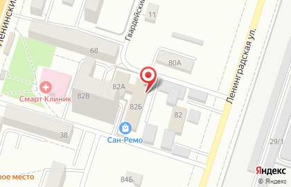Торговый дом СанРемО на улице Ленинградской на карте