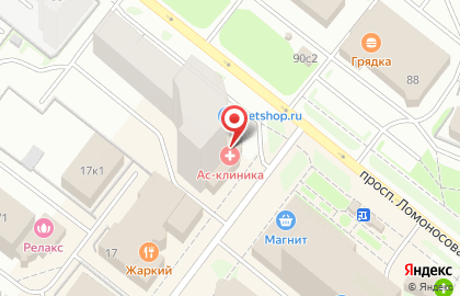 Зоомагазин Petshop.ru на проспекте Ломоносова на карте