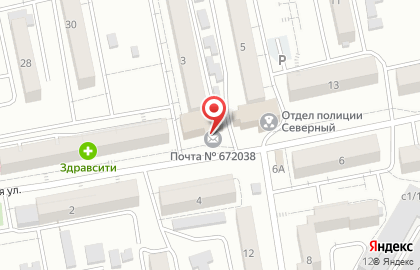 Почта России в Чите на карте