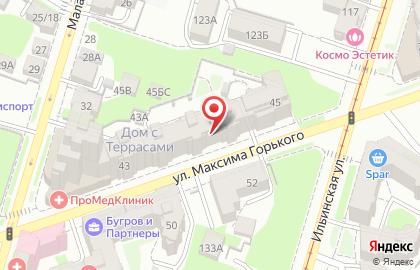 Центр лазерной эпиляции BodySilk на улице Максима Горького на карте