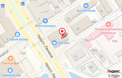 Подиум на проспекте Ленина на карте
