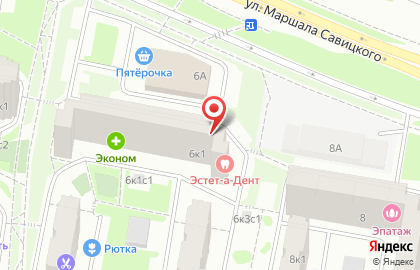 Магазин суши Суши wok на улице Маршала Савицкого на карте