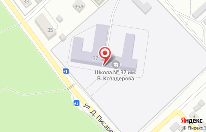 Средняя школа №37 им. В. Козадерова в Липецке на карте