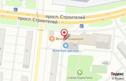Торгово-монтажная компания Окнаплюс на проспекте Строителей на карте