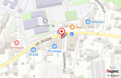 Продовольственный магазин на улице Искры на карте
