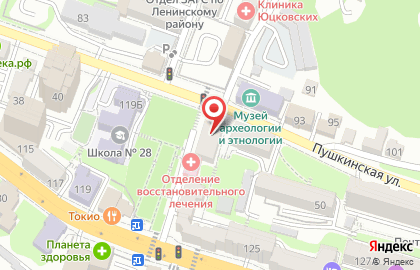 Открытая (сменная) общеобразовательная школа №1 на Пушкинской улице на карте