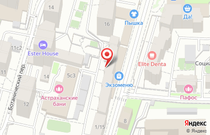 Супермаркет ДИКСИ в Астраханском переулке на карте