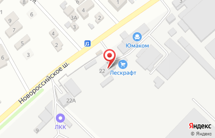 Компания Траксервис на Новороссийском шоссе на карте