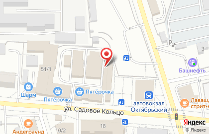 Киоск по продаже хлебобулочных изделий на улице Садовое Кольцо на карте