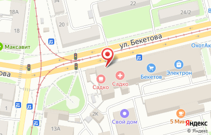 Зуботехническая лаборатория САДКО на улице Бекетова на карте
