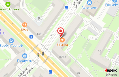 Гранд-кафе "Ретро холл" на метро Автово на карте