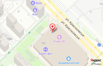 Федеральная школа Академия Спорта на улице Краснолесья на карте