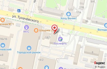 СТО Вираж на улице Тухачевского на карте