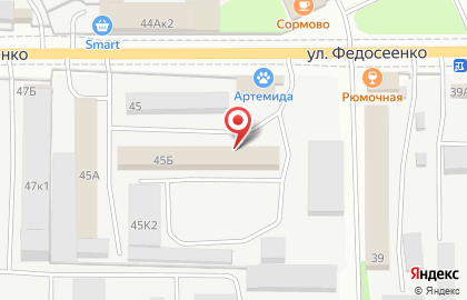 Торговая фирма Спас НН на улице Федосеенко на карте