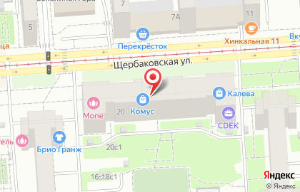 Магазин Комус на метро Семёновская на карте