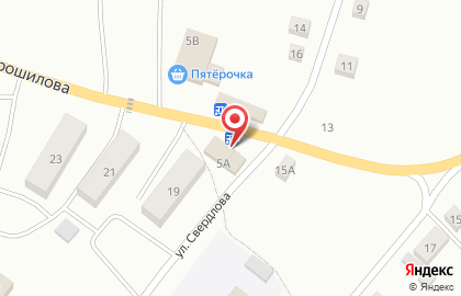 Супермаркет Красное & Белое на улице Ворошилова на карте