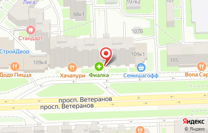 Аптека Фиалка в Санкт-Петербурге на карте