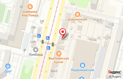 Салон сотовой связи МегаФон в Советском районе на карте