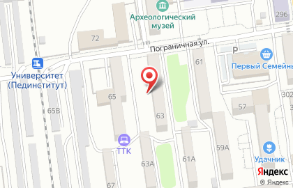 Сатурн на Пограничной улице на карте