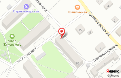 Маркет Градусы в переулке Жуковского на карте