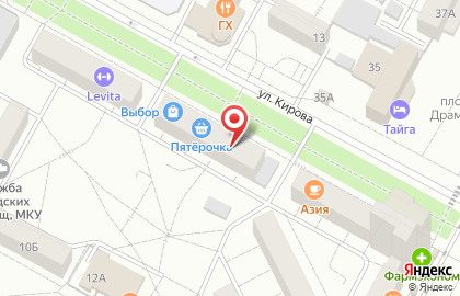 Торговый центр Импульс в Центральном районе на карте