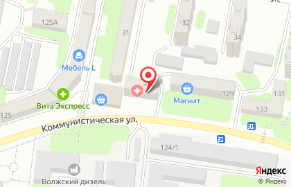 Балаковская районная поликлиника на Коммунистической улице на карте