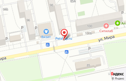 Киоск по продаже фруктов и овощей в Центральном районе на карте