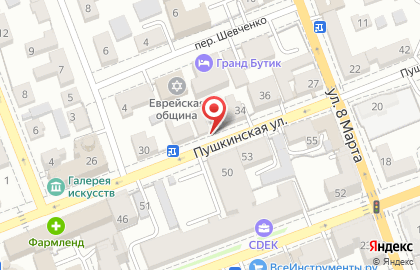 Тенториум на Пушкинской улице на карте