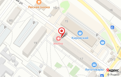 Магазин Птицефабрика Среднеуральская в Железнодорожном районе на карте