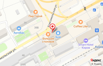 Большая столовая на Комсомольской на карте