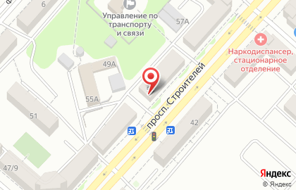 Магазин Медтехника НК на проспекте Строителей на карте