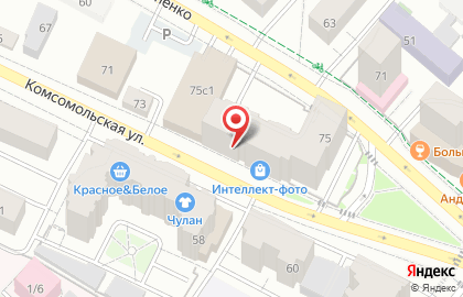 Медицинская компания Инвитро на Комсомольской на карте
