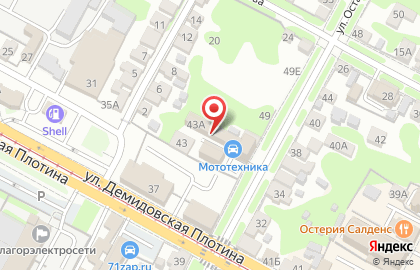 Шиномонтажная мастерская в Пролетарском районе на карте