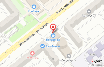 Сфера комфорта на Комсомольском проспекте на карте