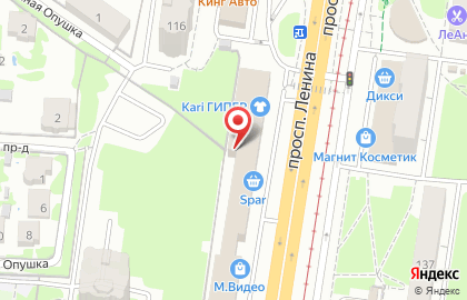 Банкомат Банк Москвы на проспекте Ленина на карте
