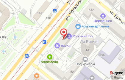 Служба заказа товаров аптечного ассортимента Аптека.ру на улице Челюскинцев на карте