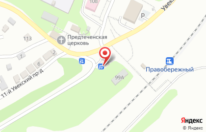 Продовольственный магазин в Заводском районе на карте