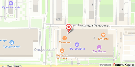 Салон Мир Оптики на улице Петренко на карте