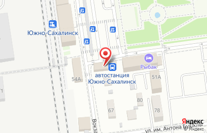 Автовокзал г. Южно-Сахалинска на карте