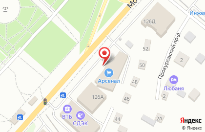 Торгово-сервисная компания Арсенал на Московском шоссе на карте