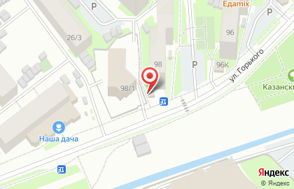 Киоск по продаже фруктов и овощей на улице Горького на карте