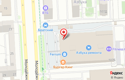 Магазин Академия инструмента на Молодёжной улице на карте
